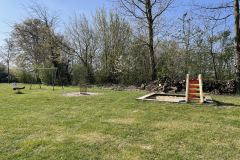 Feuerstelle und Sandkasten
